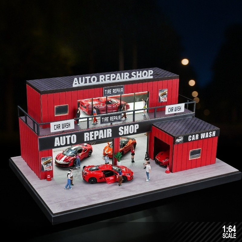 Photography Lighting Simulation - 1:64 Multi-layer Container Garage Simulation Miniature