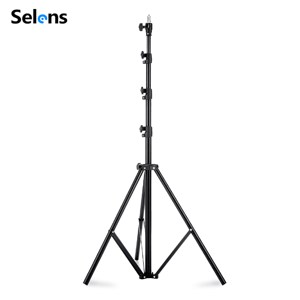 Photography Lighting Mount - Selens 2.2~3.95m Air-Cushion Light Stand Aluminum
