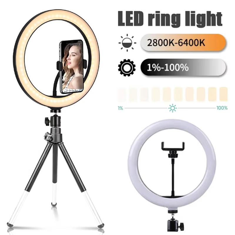 Photography Lighting Continuous - 10 inch Selfie Ring Light Photography