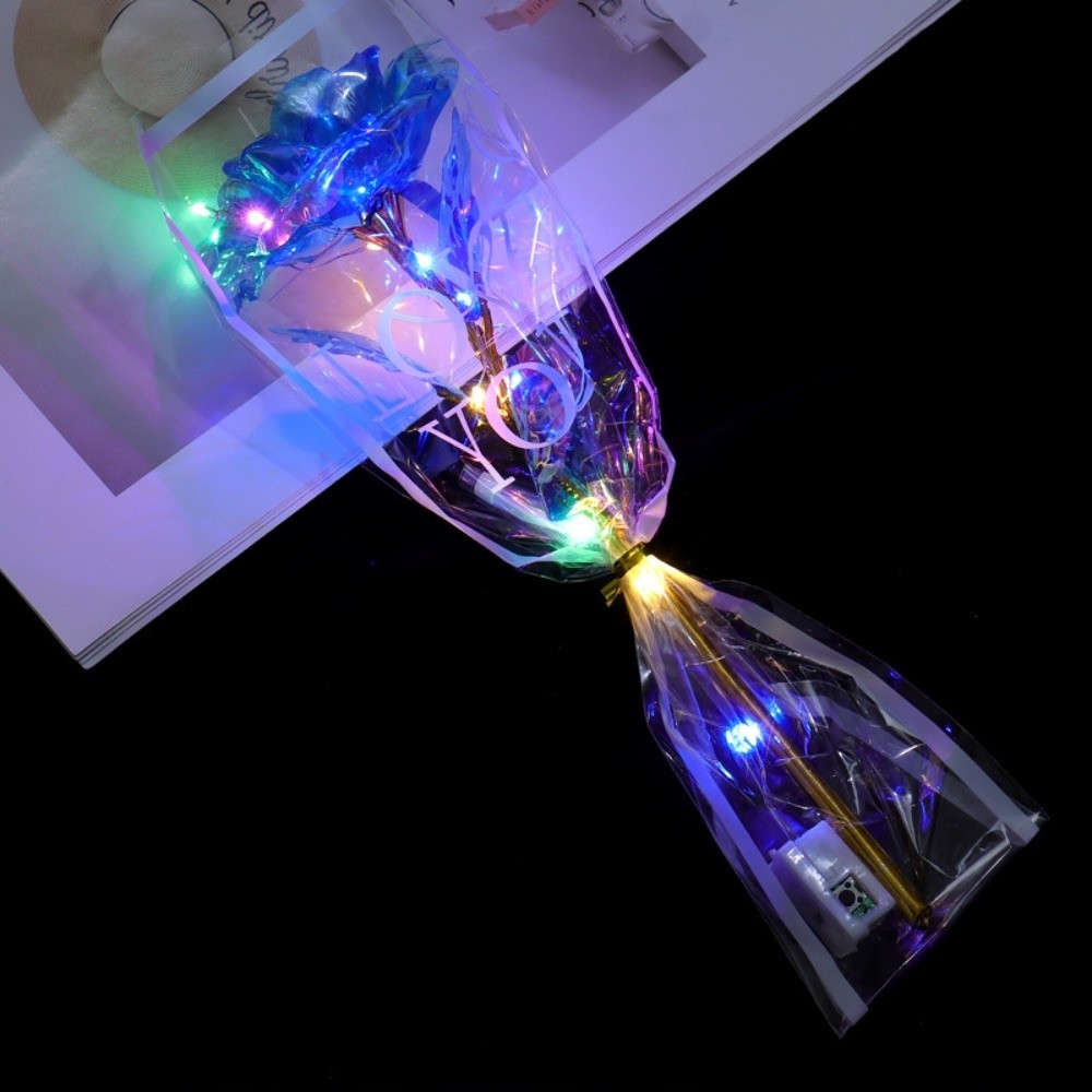 Glowing Gold Foil Rose Flower  - Photography Lighting Simulation review and price