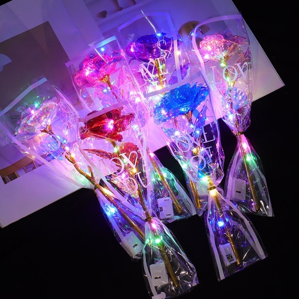 Glowing Gold Foil Rose Flower  - Photography Lighting Simulation review and price
