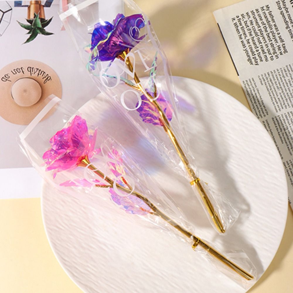 Glowing Gold Foil Rose Flower  - Photography Lighting Simulation review and price