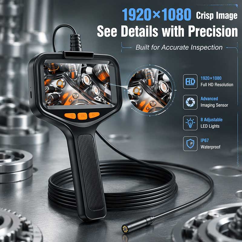 1080P HD Industrial Borescope  - Macro Photography Led Lighting review and price