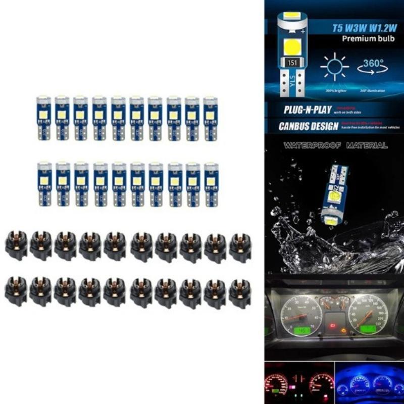 10Pcs T5 Led Bulb Canbus W3W 7 - Interior Photography Lighting review and price