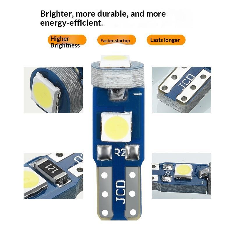 10Pcs T5 Led Bulb Canbus W3W 7 - Interior Photography Lighting review and price