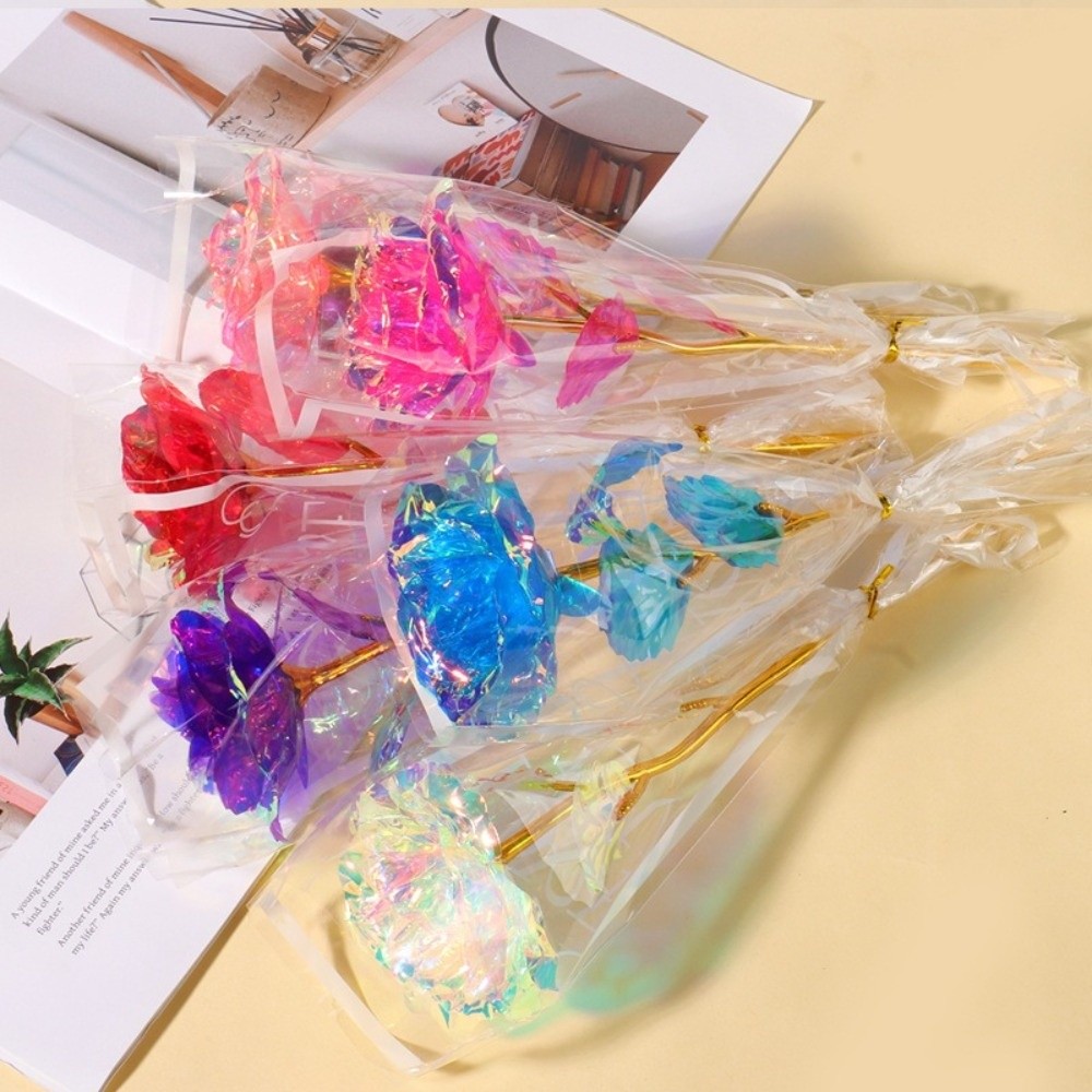 Glowing Gold Foil Rose Flower  - Photography Lighting Simulation review and price