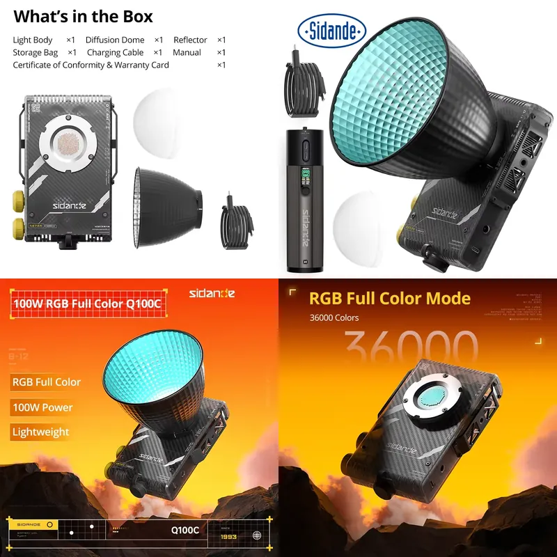 Brand For Sidande Q100C Q100Li - Photography Lighting Rgb review and price