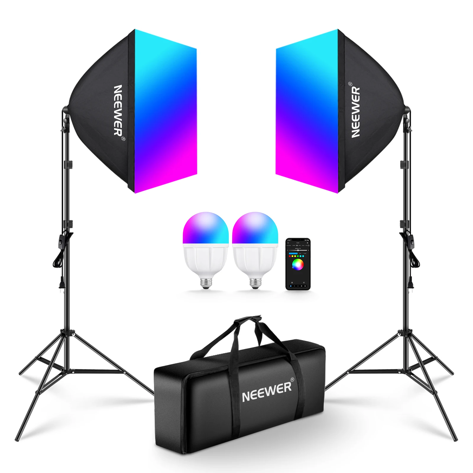 NEEWER RGB Softbox Lighting Ki - Photography Lighting App review and price