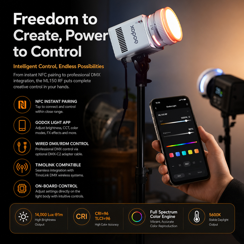 Godox ML150RF Full-color LED V - Photography Lighting App review and price