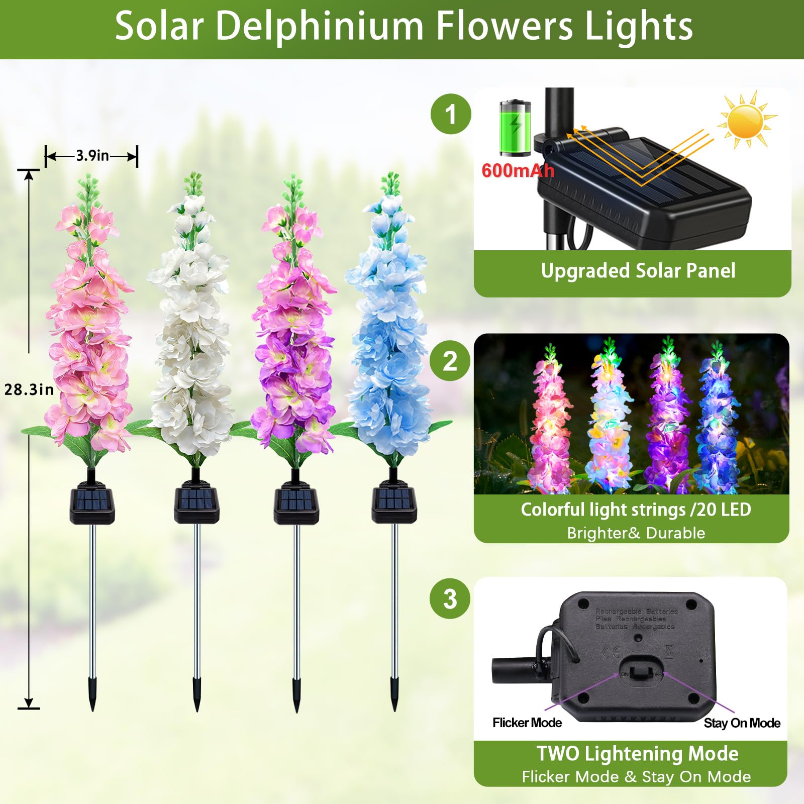 Solar Garden Lights, Solar Del - Flower Photography Led Lighting Pack review and price