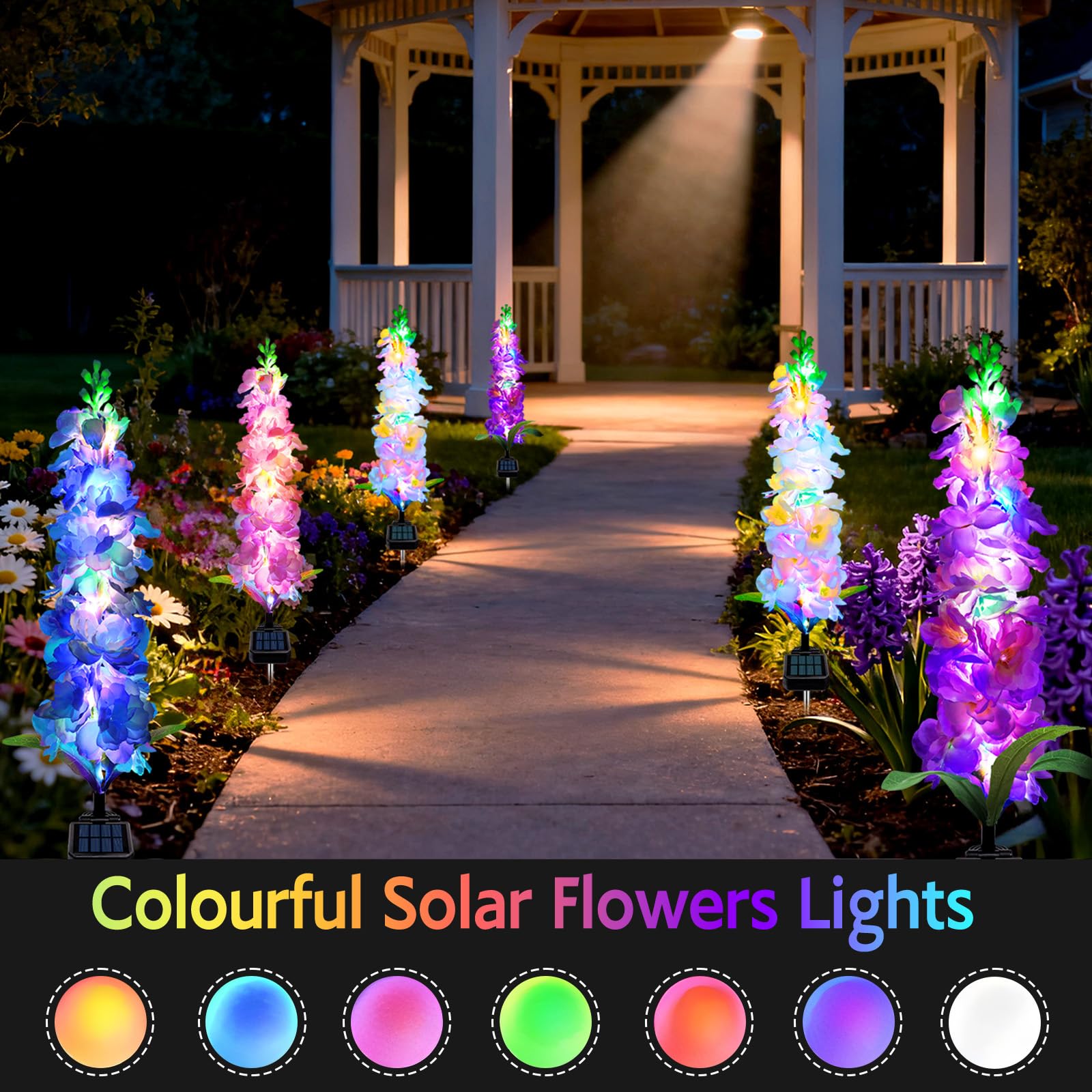 Solar Garden Lights, Solar Del - Flower Photography Led Lighting Pack review and price