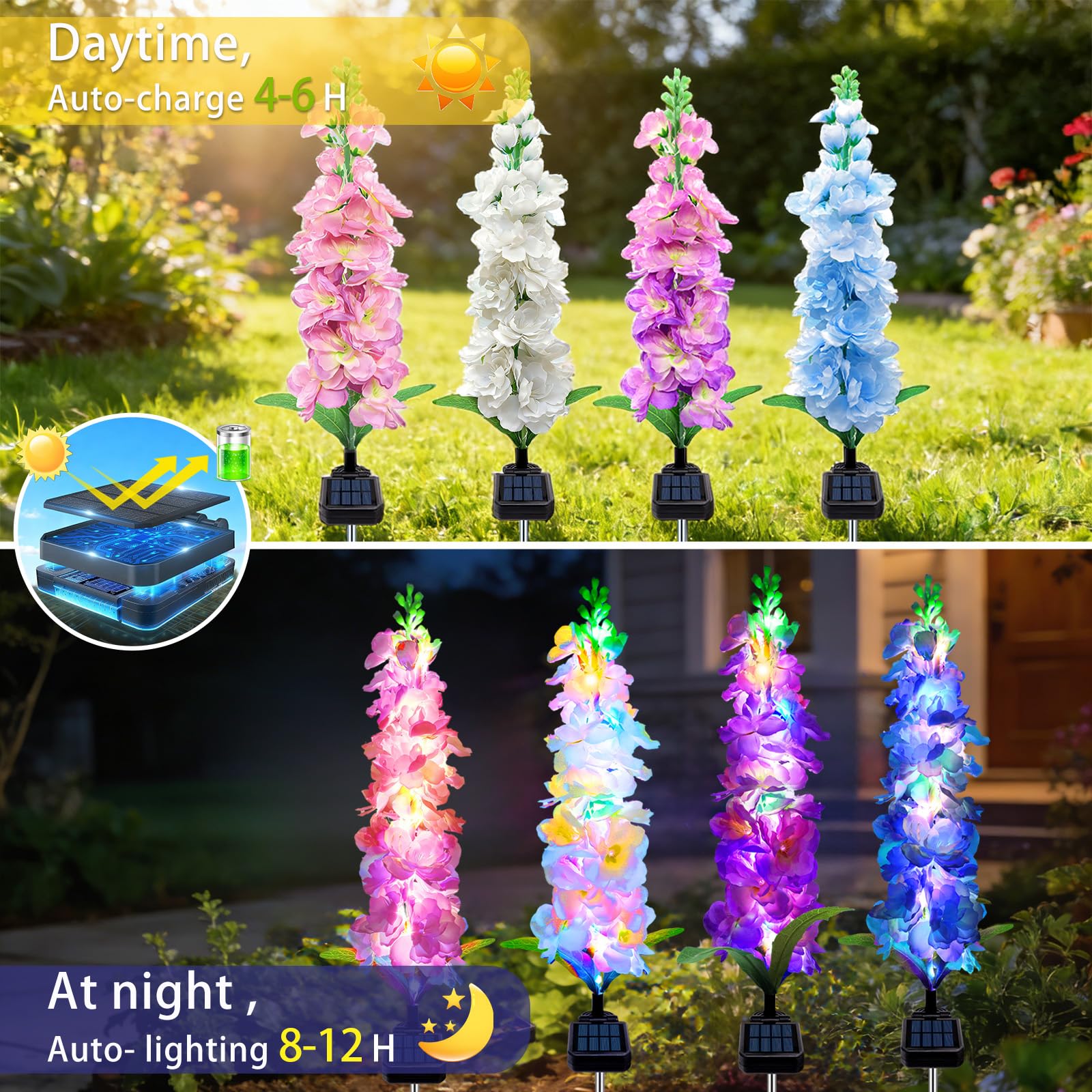 Solar Garden Lights, Solar Del - Flower Photography Led Lighting Pack review and price
