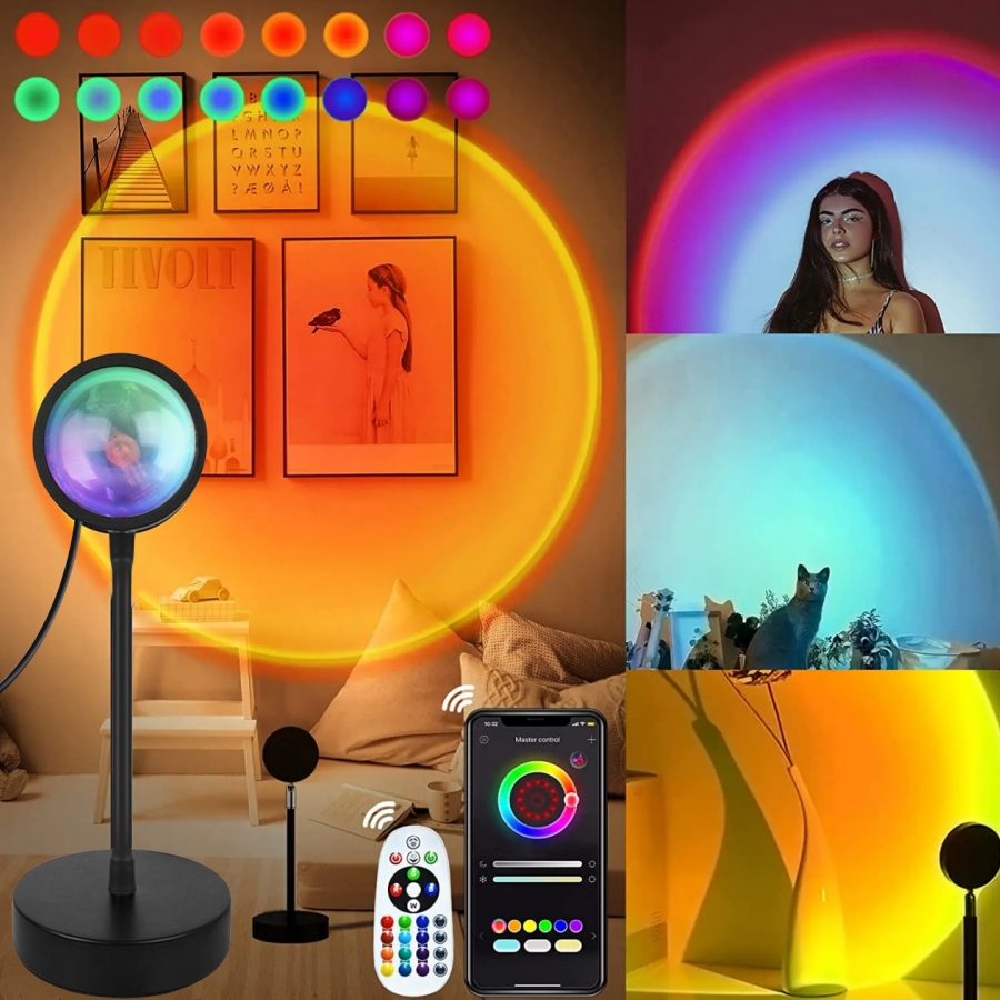 Smart Sunset Lamp Tuya LED Nig - Photography Lighting App review and price