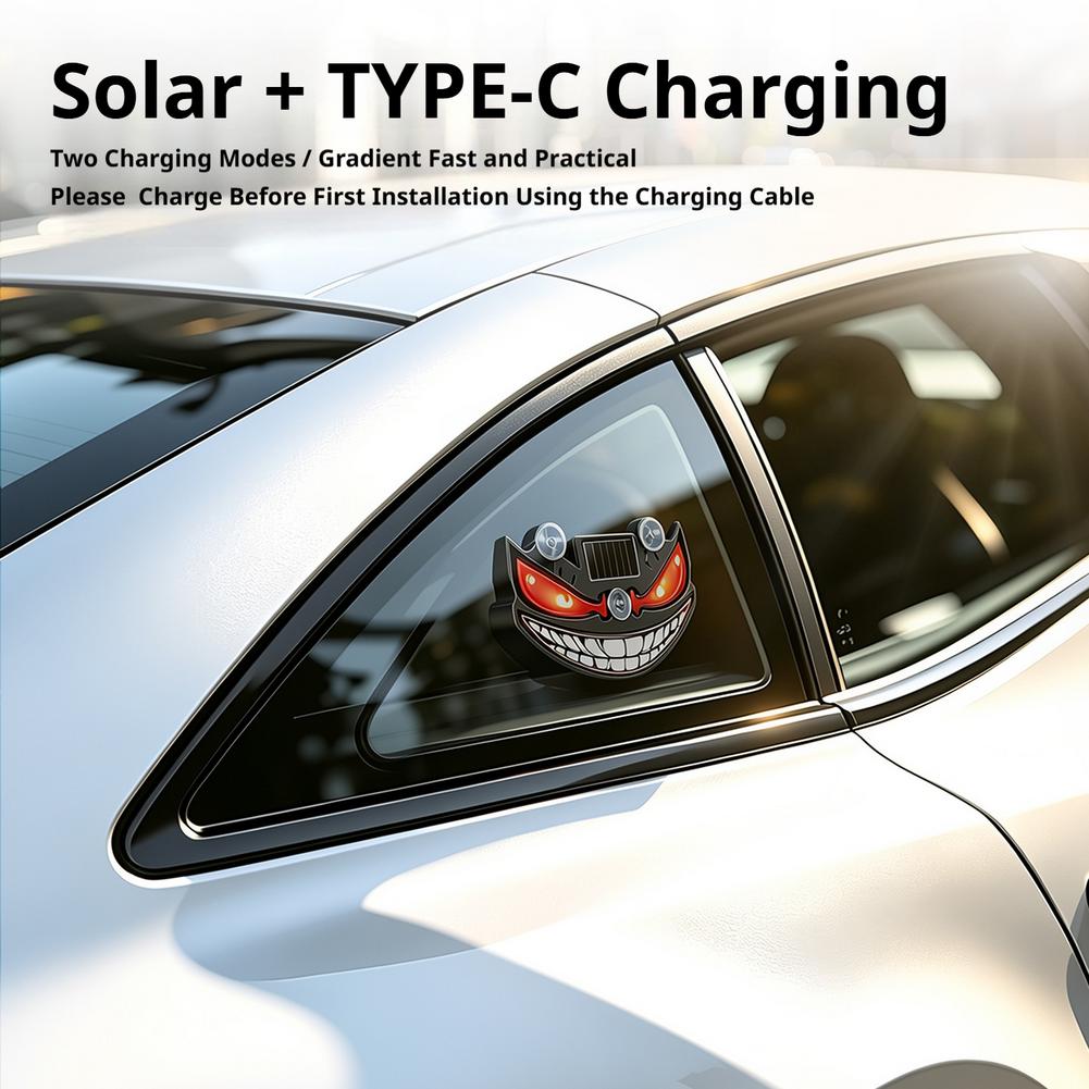 Solar Devil Eye Car LED Decor  - Interior Photography Lighting review and price