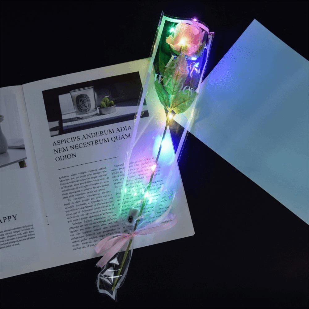 Glowing Artificial Rose Flower - Photography Lighting Simulation review and price