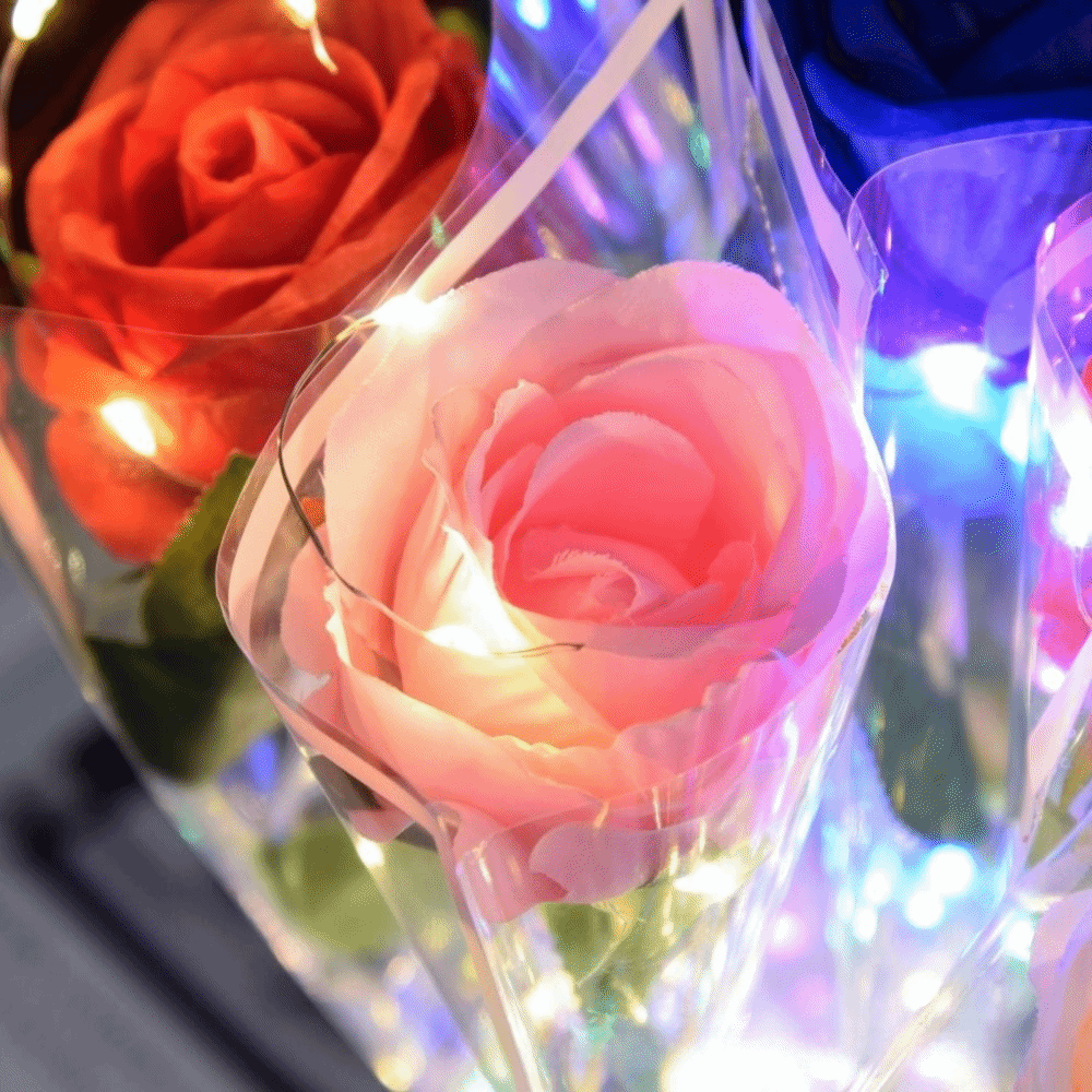 Glowing Artificial Rose Flower - Photography Lighting Simulation review and price