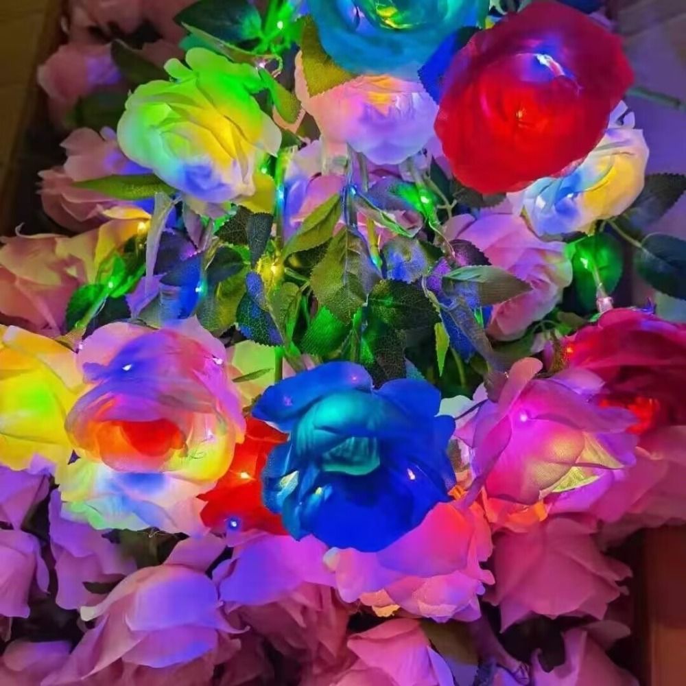 Glowing Artificial Rose Flower - Photography Lighting Simulation review and price