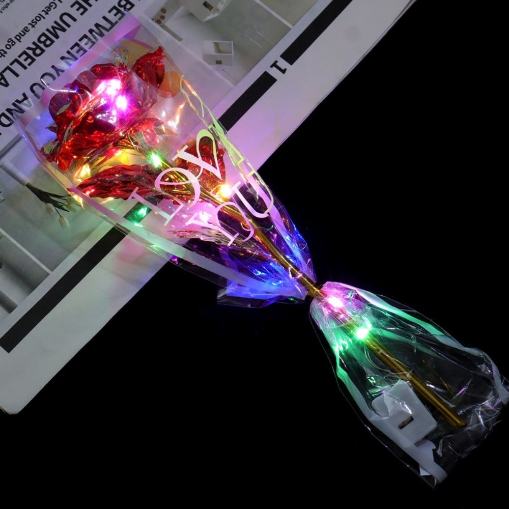 Glowing Gold Foil Rose Flower  - Photography Lighting Simulation review and price