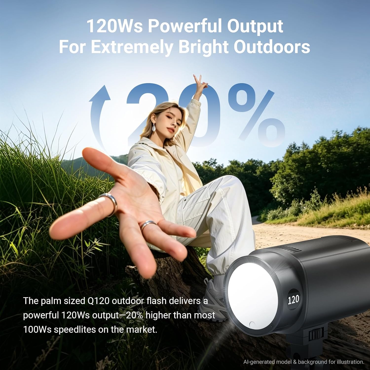NEEWER Q120 120Ws 2.4G TTL Out - Portable Strobe Monolight review and price