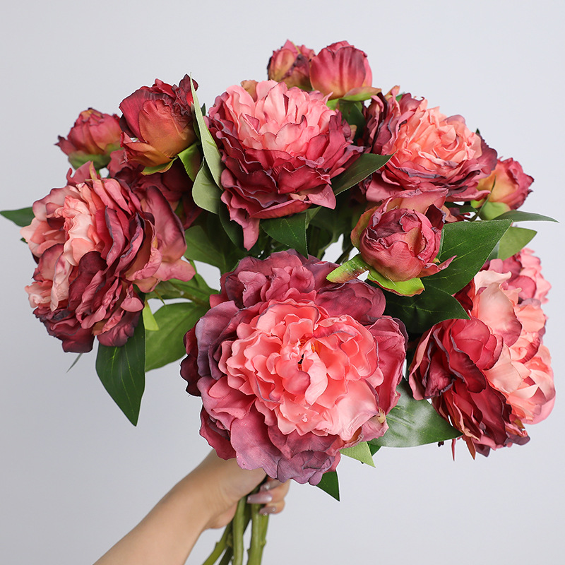 1PC Retro 2 Head Peony Simulat - Photography Lighting Simulation review and price