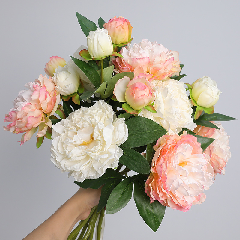 1PC Retro 2 Head Peony Simulat - Photography Lighting Simulation review and price