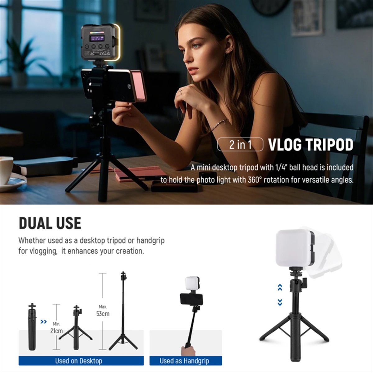 Top Magnetic RGB Video Light w - Photography Lighting App review and price