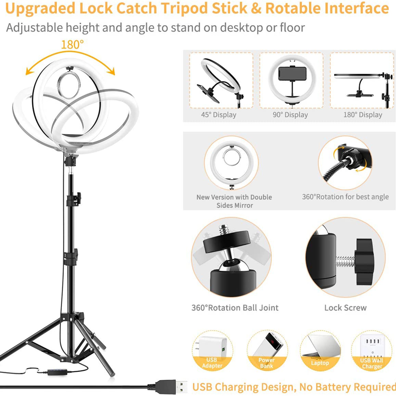 Video Light 16/26/33cm Selfie  - Photography Lighting Continuous review and price
