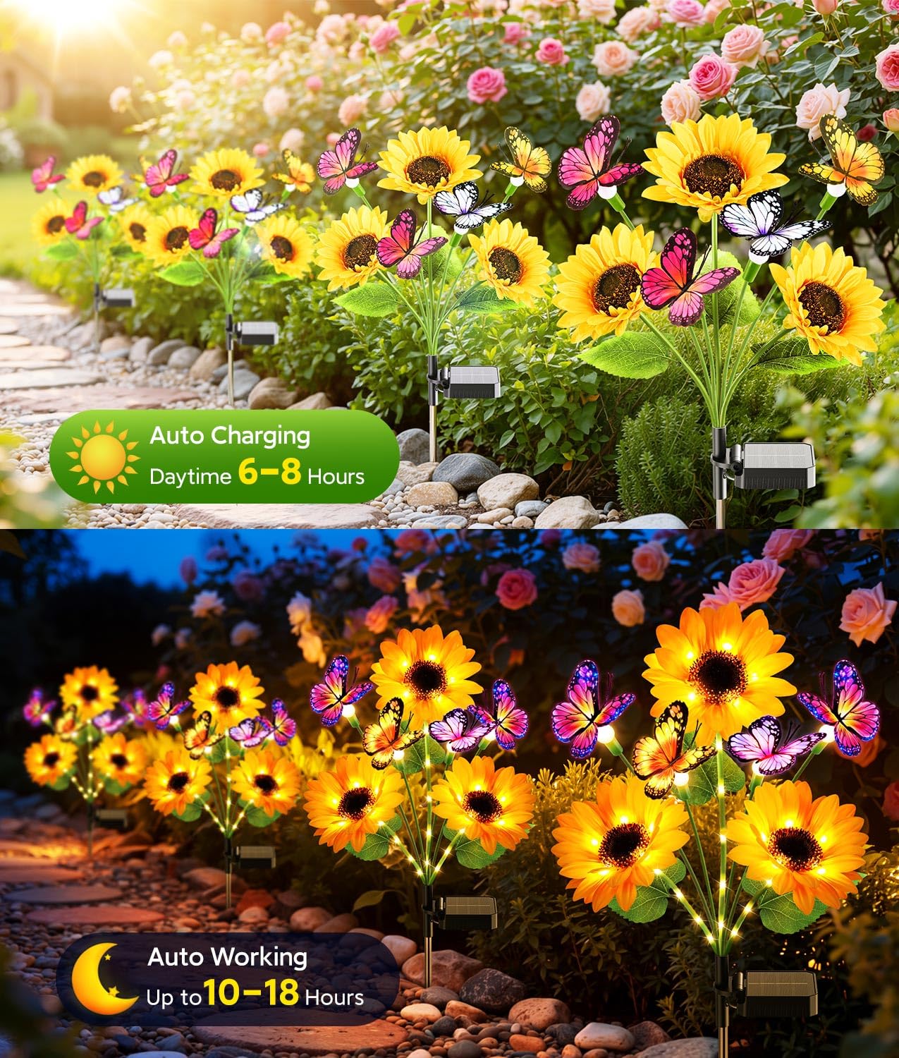 Solar Garden Lights Outdoor De - Flower Photography Led Lighting Pack review and price