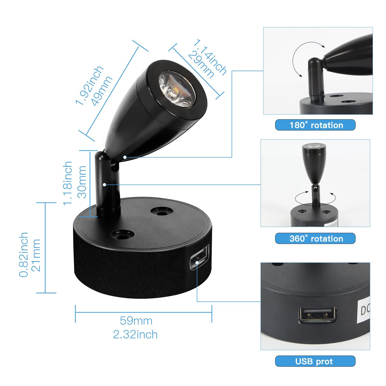 2/1PCS Silver/Black DC 12-24V  - Interior Photography Lighting review and price