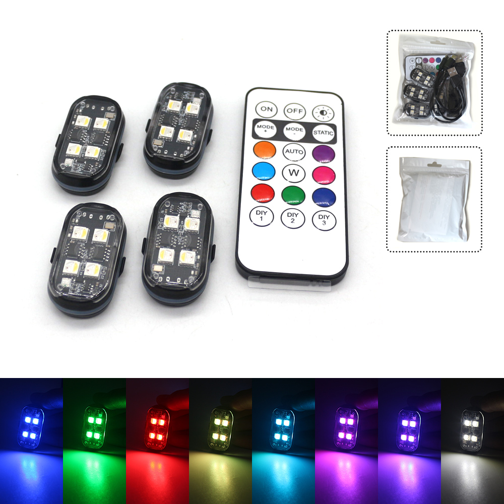 2Pc RGB Car Ambient Light, Col - Interior Photography Lighting review and price