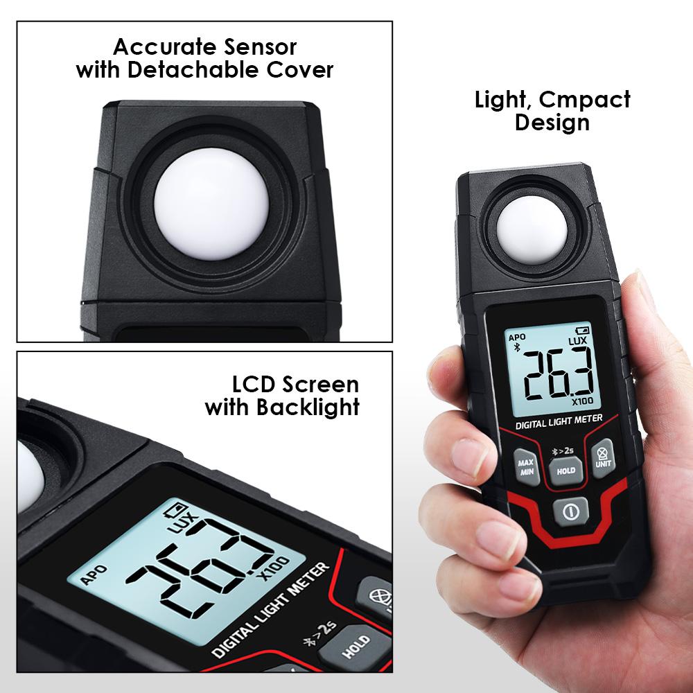 Bluetooth Digital Lux Meter w/ - Photography Lighting Meter review and price