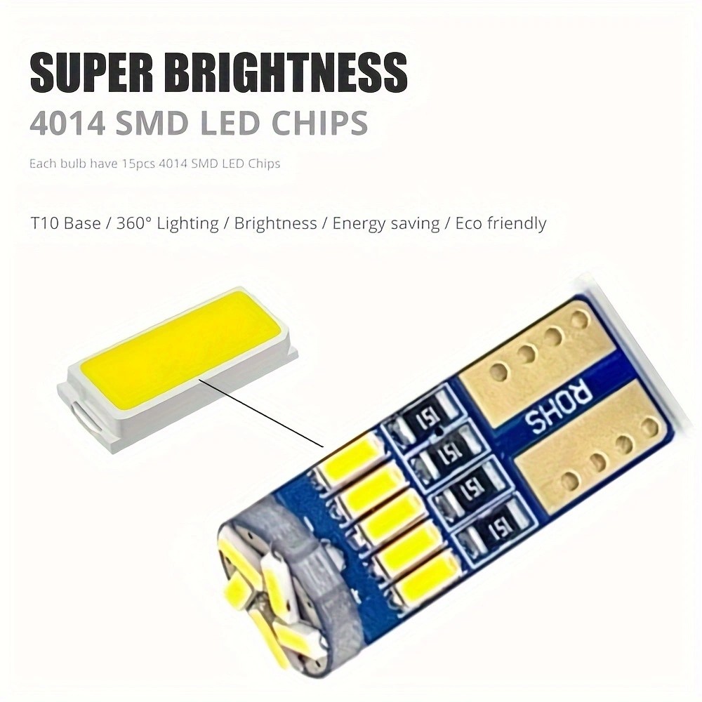 10pcs Car Led Light T10 4014 1 - Interior Photography Lighting review and price