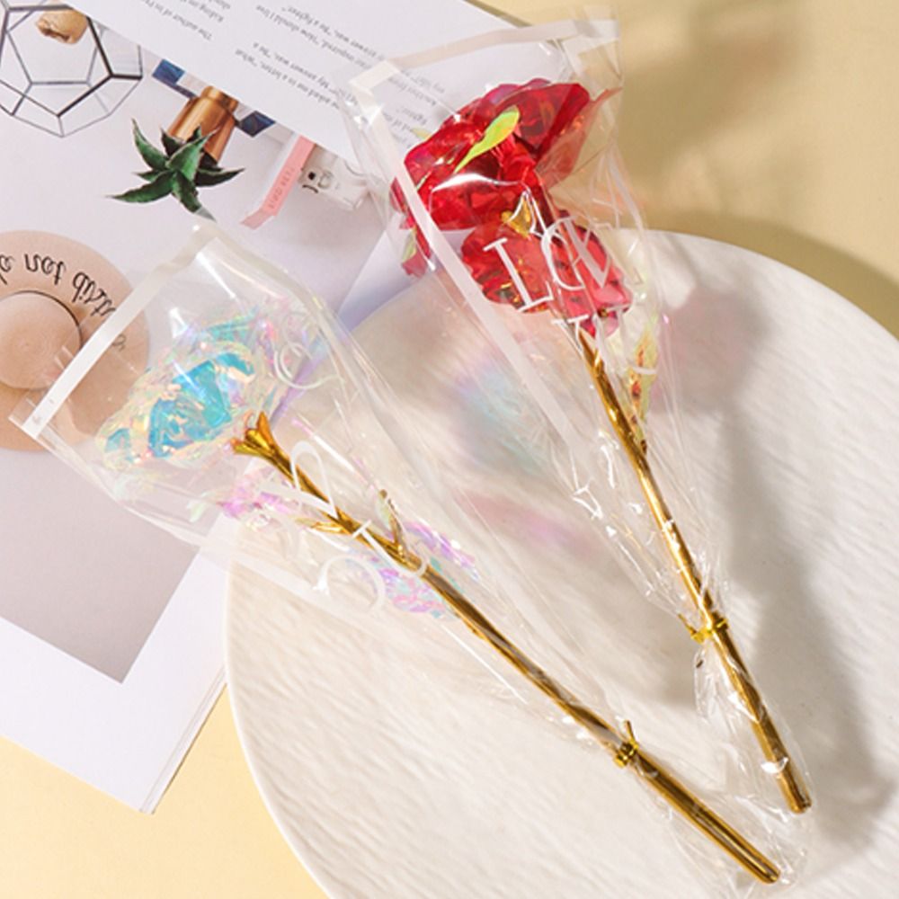 Glowing Gold Foil Rose Flower  - Photography Lighting Simulation review and price