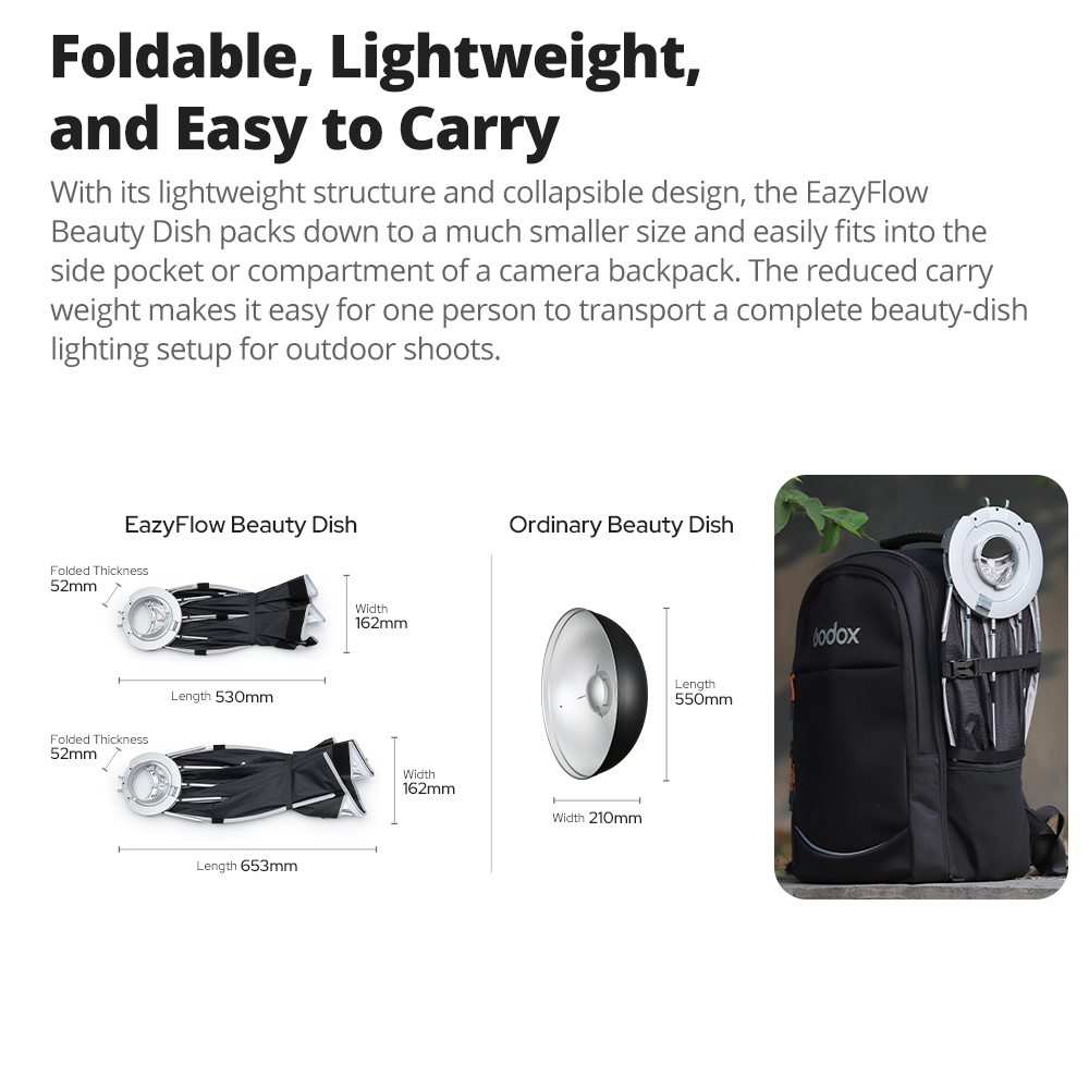 New Godox EazyFlow Beauty Dish - Photography Lighting Meter review and price
