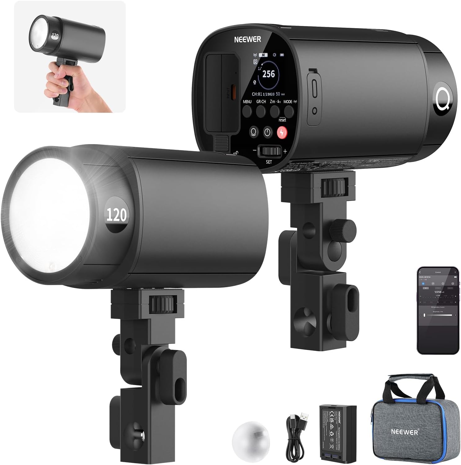 NEEWER 120Ws 2.4G TTL Outdoor  - Portable Strobe Monolight review and price