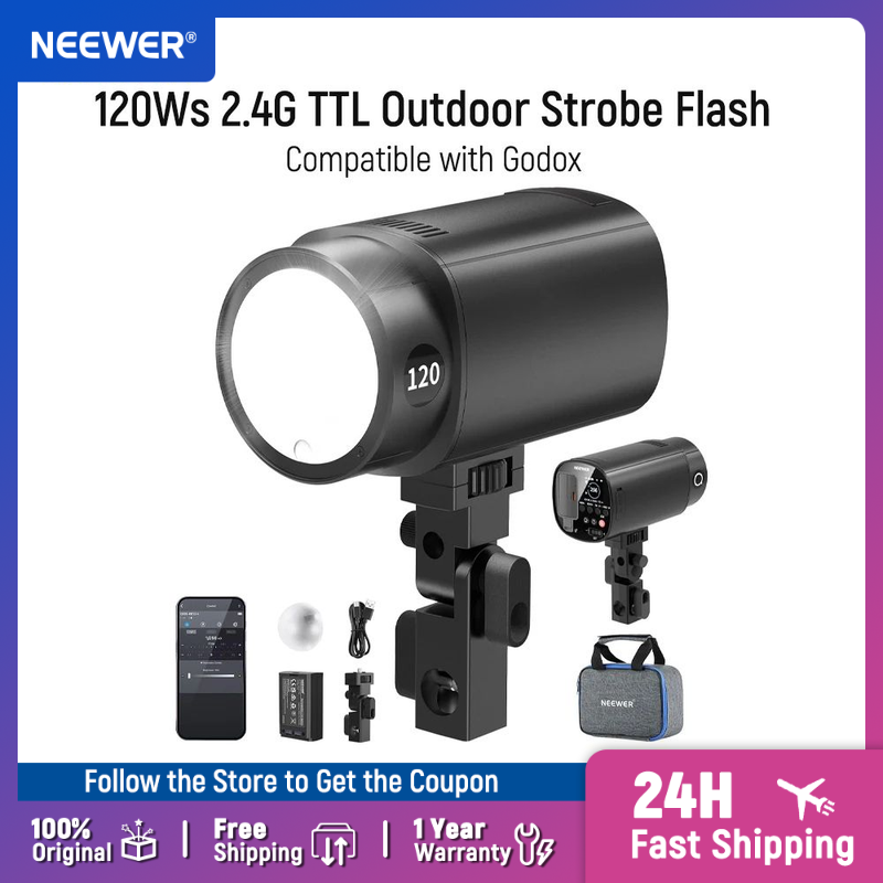 NEEWER Q120 120Ws 2.4G TTL Out - Portable Strobe Monolight review and price