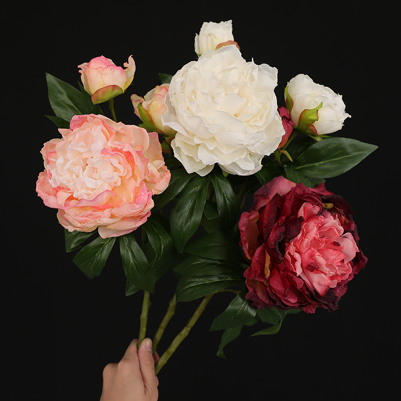 1PC Retro 2 Head Peony Simulat - Photography Lighting Simulation review and price